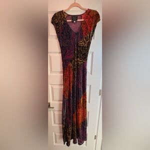 Johnny Was Festive Burnout Velvet Maxi Dress